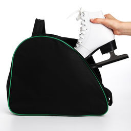 Сумка спортивная для коньков, 40×32×20 см, чёрная