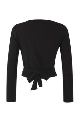 Siyah Dalg?c/Scuba Kumas Crop Orme Spor Ust/Bluz THMAW26BZ00005