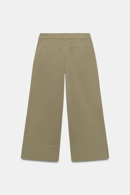 PANTALON Z1975 CULOTTE DENIM / Khaki - Zara фото 6
