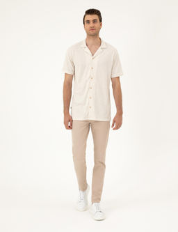 Bej Slim Fit Jean Pantolon