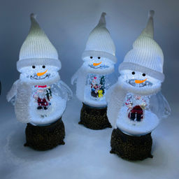 Новогодний декор Ночник - Снеговик с Дедом Морозом 35 см (арт. 7047-1АВС) в ассортименте