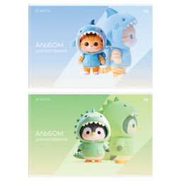 Альбом для рисования BG А4 32л. на скрепке "Мультики" (АР4ск32 62625) обложка офсет