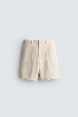 BERMUDA STRAIGHT FIT BOLSILLOS / Blanco - Zara фото 7