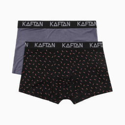 Набор трусов KAFTAN Hot Stop 2 штуки, чёрный/серый, размер 46