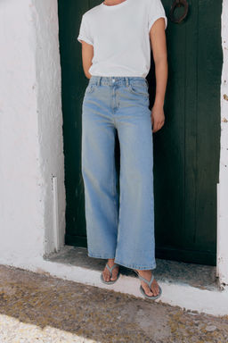 JEANS Z1975 CULOTTE TIRO ALTO COMFORT / Azul claro - Zara фото 14