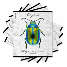 Цена за 5 шт. Тетрадь общая ученическая ErichKrause Жуки, 48 листов, клетка, мат. лам.+выборочный УФ-лак+тиснение фольгой+конгрев, доп.лист_MIX-PACK