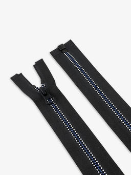 Цена за 10 шт. Молния «Трактор», №5, разъёмная, замок автомат, 60 см, чёрная, белая, синяя