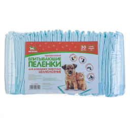 Пеленки впитывающие ПИЖОН для животных целлюлозные, 60 х 60 см (в наборе 30 шт)