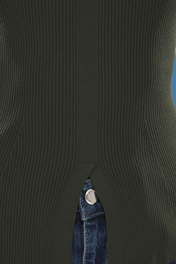 Koyu Haki Halter Yaka Ask?l? Ince Bluz TWOSS25BZ00320