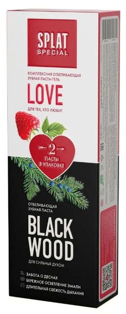 Набор зубных паст серии СПЛАТ Special LOVE BLACKWOOD 75мл x 2