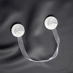 Подхват для штор Месяц, d = 4 см, цвет серебряный/белый - Арт узор фото 2