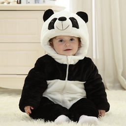 Плюшевый комбинезон Панда (теплый)
