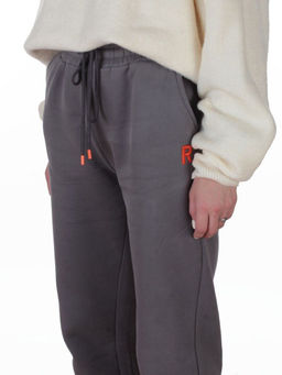 2617 GRAY Брюки спортивные утепленные женские (85% хлопок, 10% полиэстер, 5% спандекс)