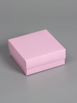 Цена за 5 шт. Коробка складная, крышка-дно, розовая, 12 х 12 х 5 см