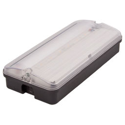 ULW-K25B 6W/4000K/EMG IP65 BLACK Светильник светодиодный влагозащищенный с БАП. Белый свет (4000K). 660Лм. Размер 220*105*50мм. Корпус чёрный. ТМ Uniel
