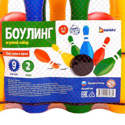 Боулинг, набор 9 кеглей, 2 шара