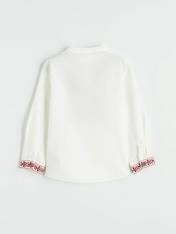 Hakim Yaka Erkek Bebek Nak??l? Poplin G?mlek