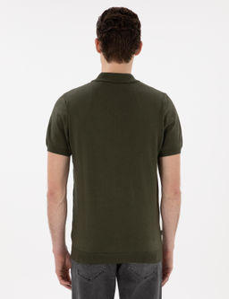 Haki Slim Fit D__meli Polo Yaka Triko Ti__rt - Pierre cardin фото 5
