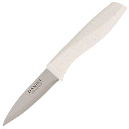 Нож кухонный Daniks, Латте, для овощей, нержав.сталь, 9 см, рукоятка пластик, YW-A383-PA (399174) /Daniks/  фото 2