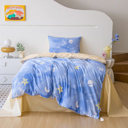 Комплект постельного белья на резинке Сатин Люкс KIDS 100% хлопок CDKR081 90*200*25;120*200*25;140*200*25;160*200*25;180*200*25 1.5 спальный 50-70 1 шт