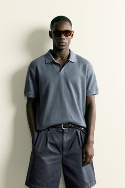 POLO ESTRUCTURA VERTICAL / Gris azul - Zara фото 2