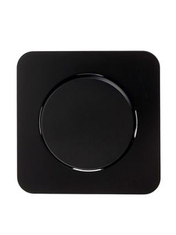 Выключатель проходной, серия Circular, 10 А, одноклавишный, скрытый монтаж, чёрный