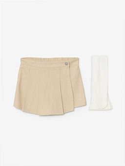 Beli Lastikli K?z Bebek ?ort Etek ve K?lotlu ?orap 2li Tak?m