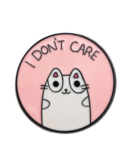 Металлический значок i dont care
