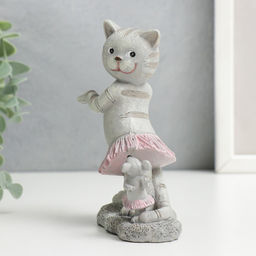 Фигурка полистоун «Кот и мышка: гавайские танцы», 11.5×5×10.5 см