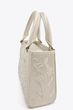 SATIN-EFFECT PEARL HANDBAG - Zara фото 4