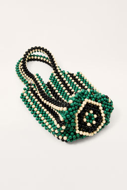 LIMITED EDITION STRIPED BEADED BUCKET BAG - Zara фото 7