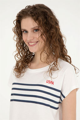 Женская футболка цвета экрю - U.s. polo assn фото 2