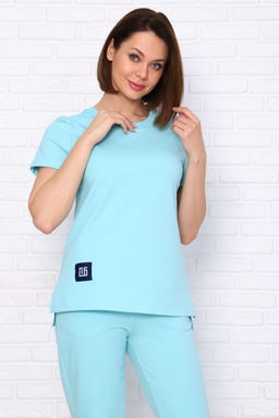 Костюм женский трикотажный мод. 2002 ТрК. Цвет:светло-бирюзовый - Стильб фото 6