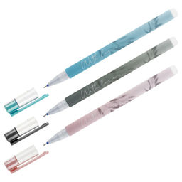 Цена за 2 шт. Ручка гелевая стираемая MESHU "Grace twigs" 0.5мм синяя (MS_64064) корпус с рисунком, ассорти