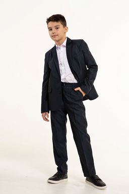 Синие школьные брюки для мальчика Инфанта, модель 0911 СС  фото 7