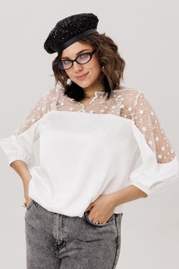 Блуза ANELLI 1790 фарфоровое кружево