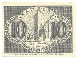 Банкнота 10 пфеннигов 1920 года Германия Нотгельд (Намслау)