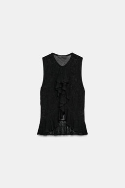 PLAIN STITCH HIGH NECK TOP - Zara фото 11