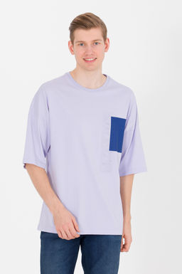 U. S. Polo Assn Мужская сиреневая футболка оверсайз с круглым вырезом - U.s. polo assn фото 4