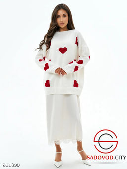Свитер женский с сердечками - Bruno фото 5
