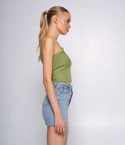 Джинсовая юбка-шорты #КТ6699 (1), голубой - Dommod фото 2