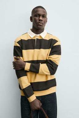 RUGBY SHIRT WITH CONTRAST COLLAR - Zara фото 6