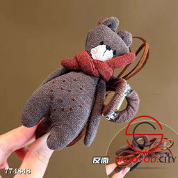 Медведь заколка для волос