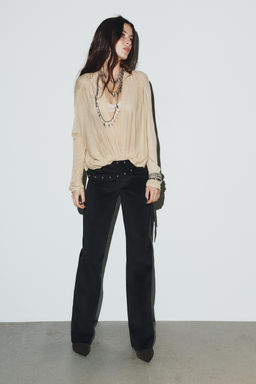 FLARE PAREO TROUSERS WITH STUDS