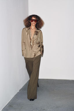 ZW COLLECTION SILK SHIRT WITH POCKET