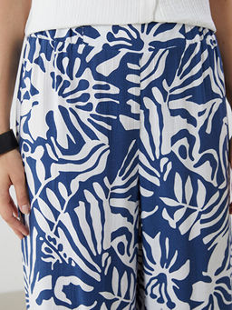 Beli Lastikli Desenli Kad?n Pantolon