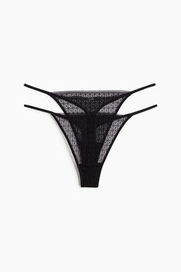 Pack de 2 bragas Thong de encaje - H&m фото 4
