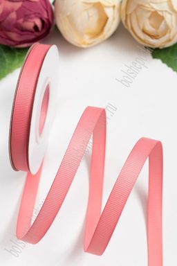 Лента репсовая 1 см*20 ярд "1 сорт" (SF-1346) розовая пенка №193