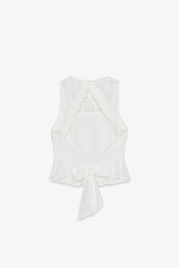 OPEN-BACK CROCHET MIX TOP - Zara фото 5