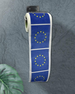 Сувенирная туалетная бумага Флаг Евро, двухслойная, 25 м (10х9,5 см)